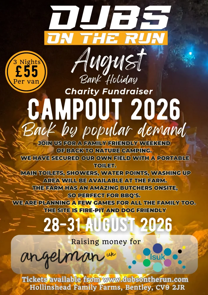Dubs On The Run August Bank Holiday Campout (Charity Fundraiser)